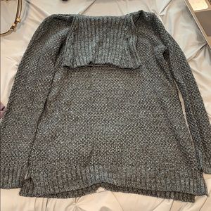 Grey cow neck sweater